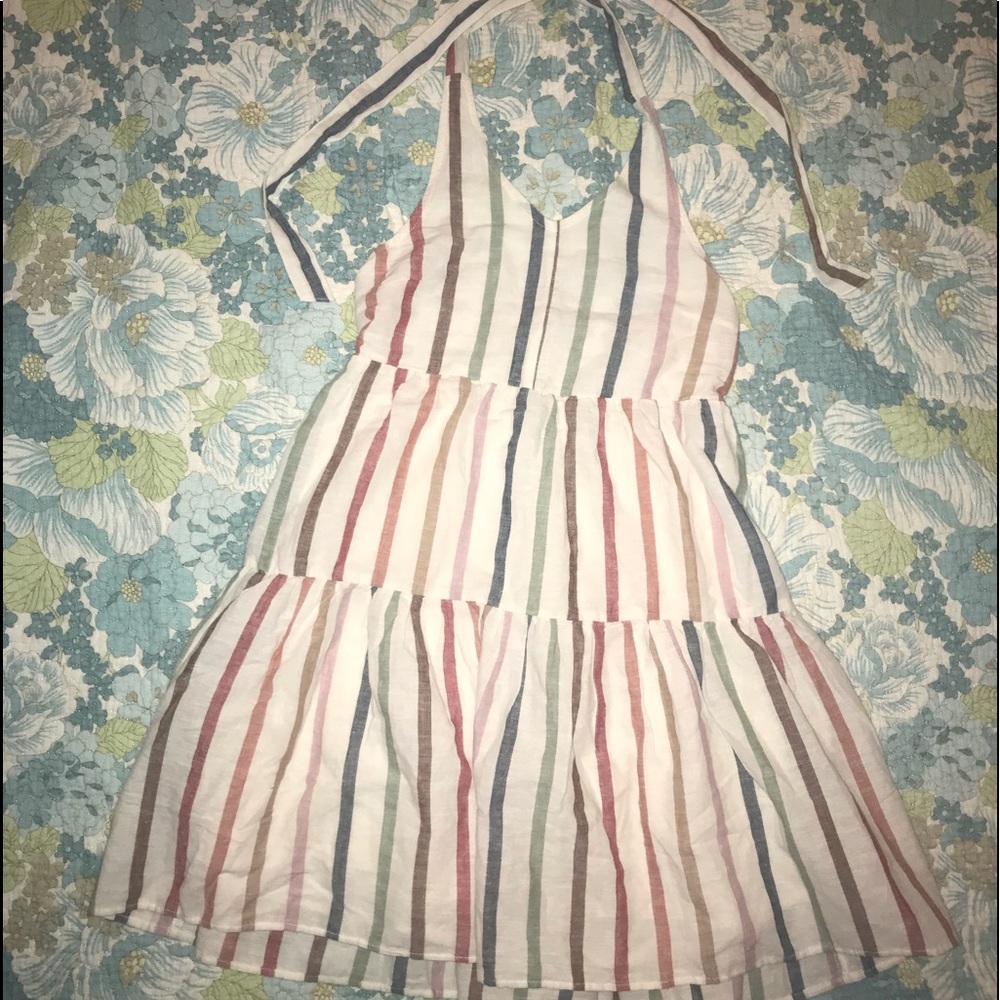 American Eagle striped Flowey Tye Dress